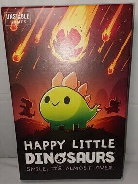 Happy Little Dinosaurs Board Game - Green/Yellow Cover, Pristine Condition